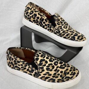 Steve Madden Safary Leopard Print Slip On Sneakers Shoes Size 9M